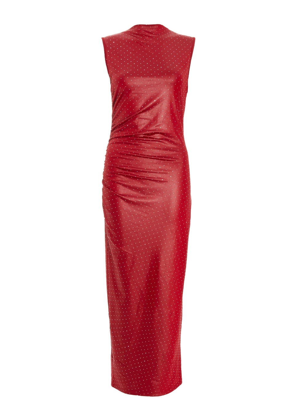 Quiz Red Faux Leather Midaxi Dress
