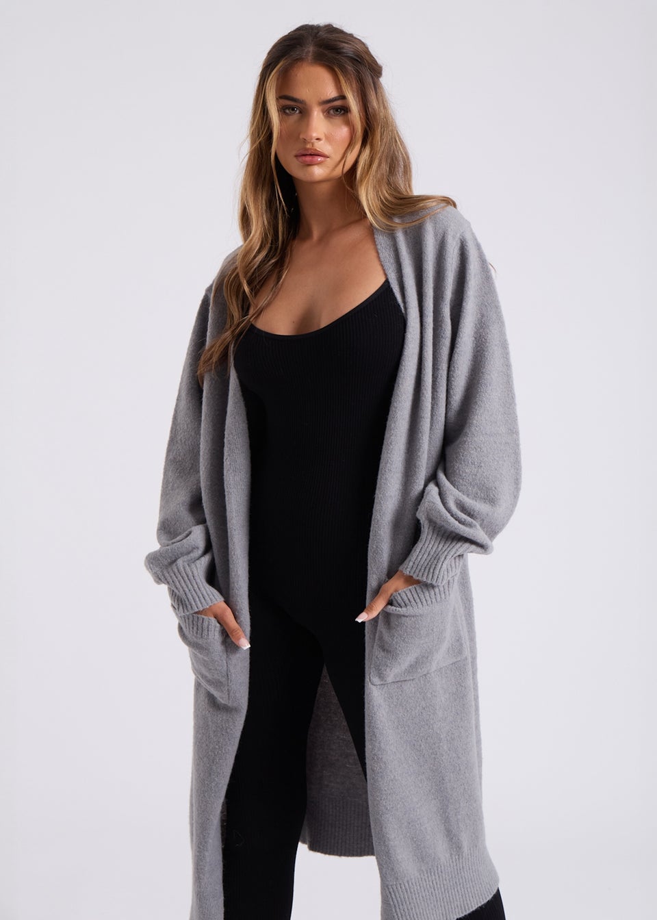 Urban Bliss Grey Longline Cardigan