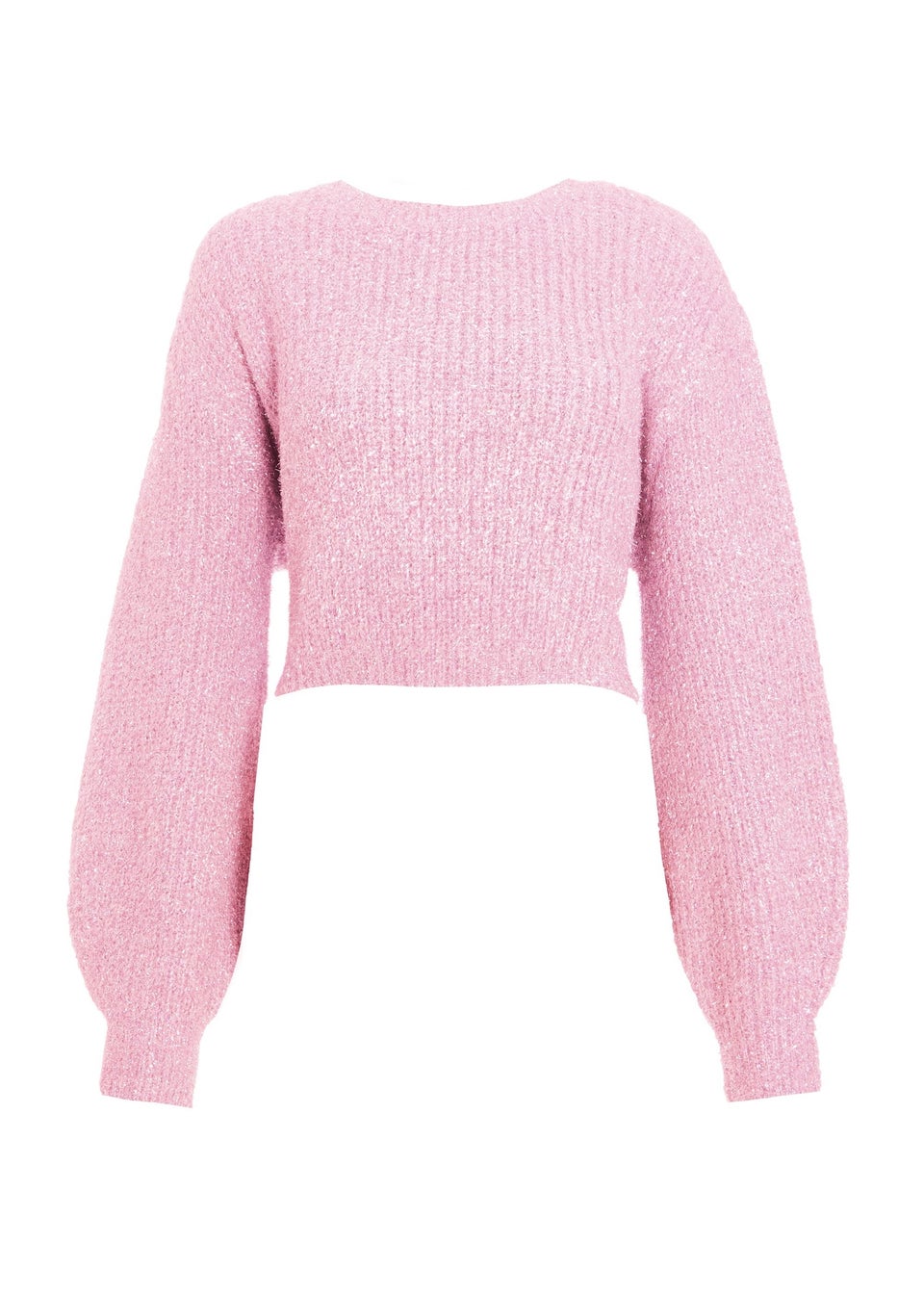 Quiz Pink Tinsel Knit Jumper