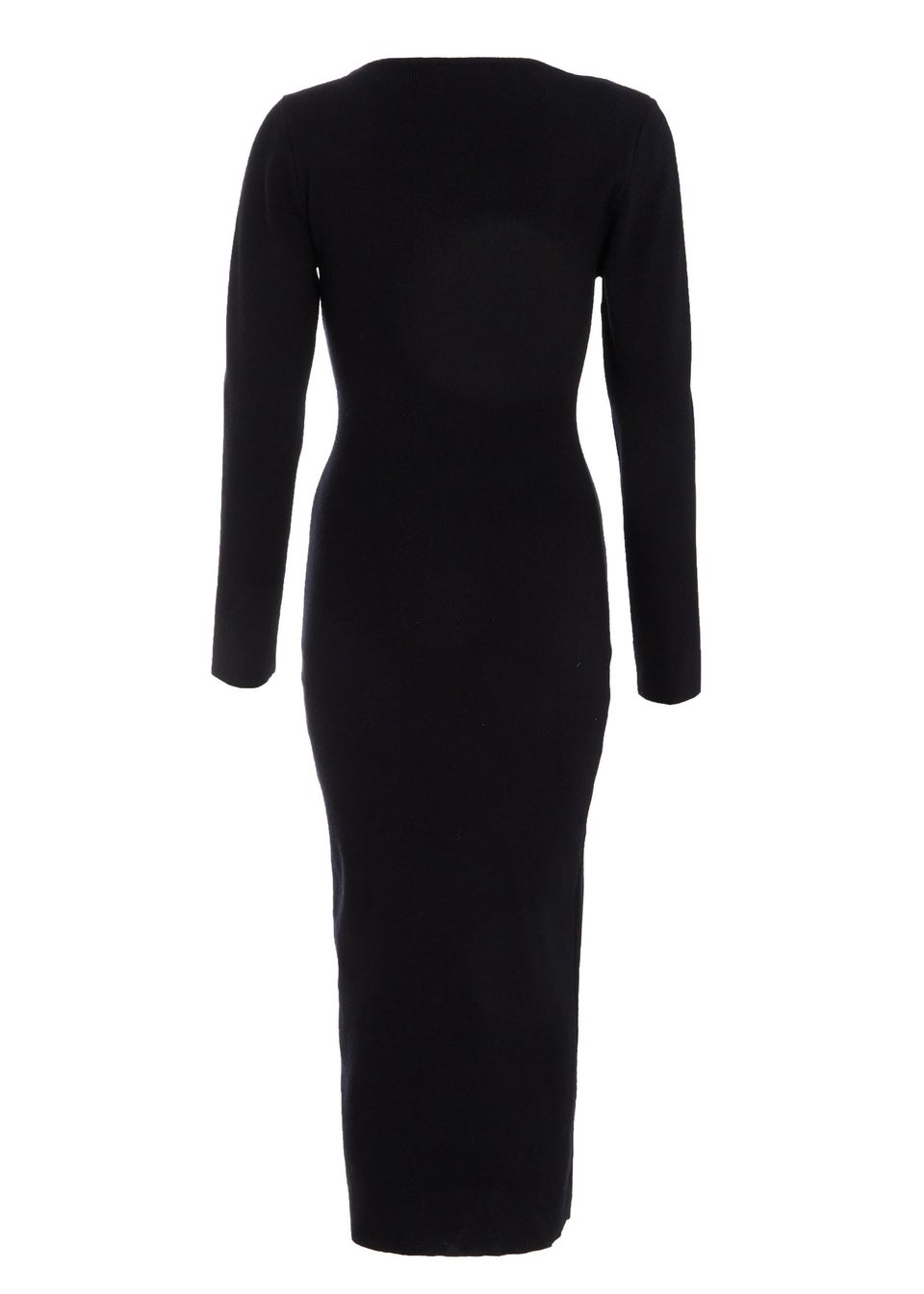 Quiz Black Diamante Trim Jumper Dress