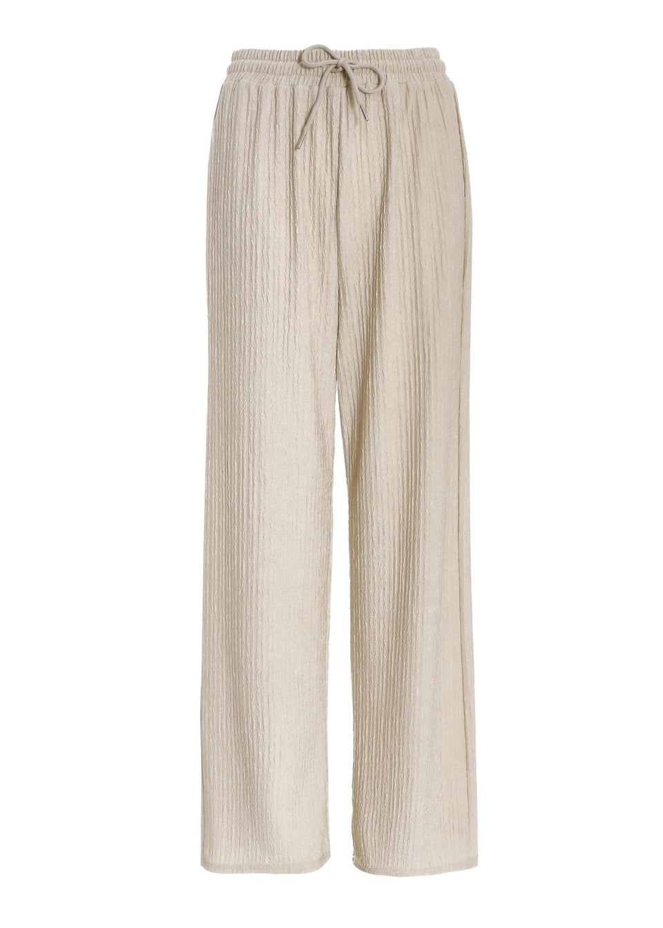 Quiz Stone Textured Palazzo Trousers