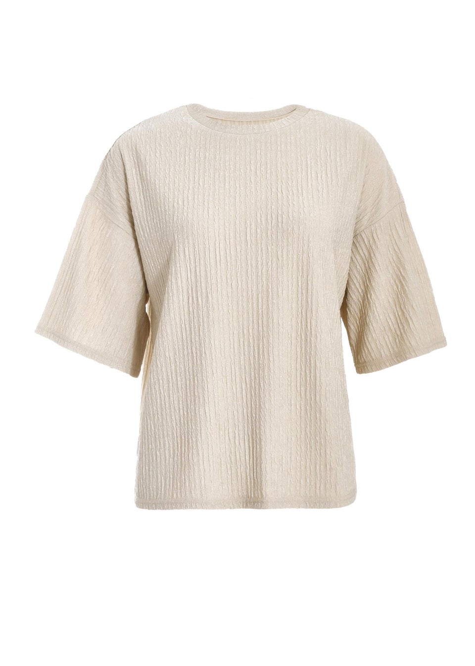 Quiz Stone Textured T-Shirt