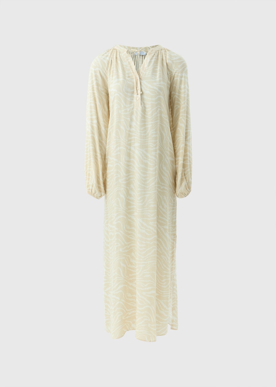 Taupe Zebra Tunic Midaxi Dress