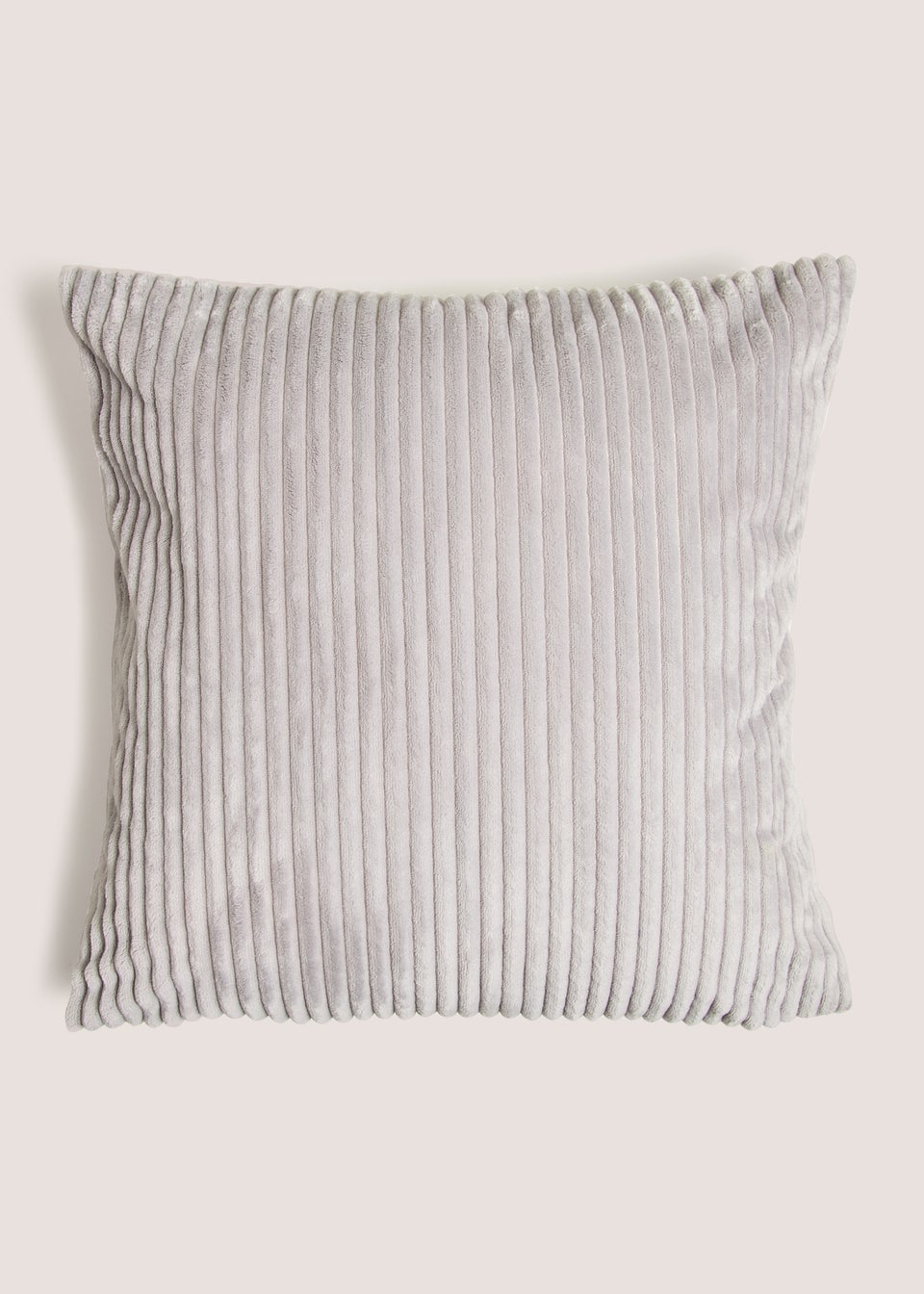 Grey Ribbed Cushion Cover