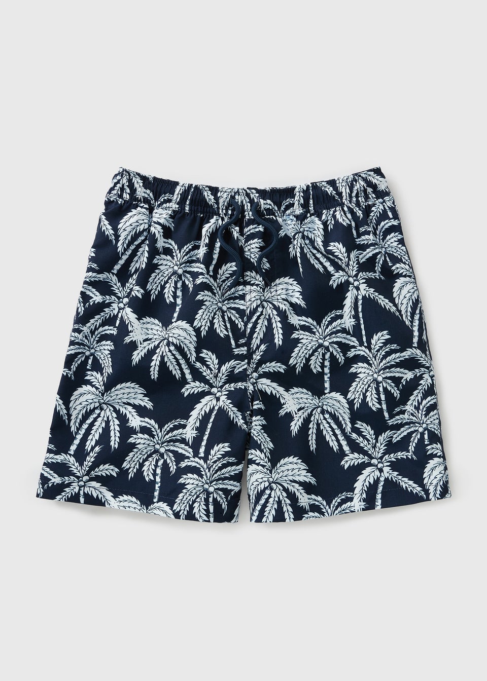 Boys Navy Palm Print Swim Short (7-15yrs)