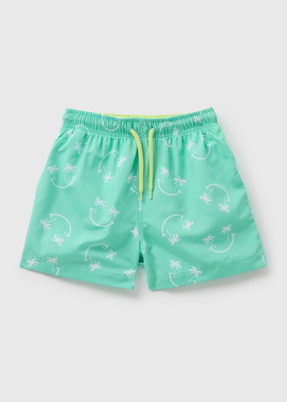 Boys Aqua Smiley Face Swim Shorts (1-7yrs)