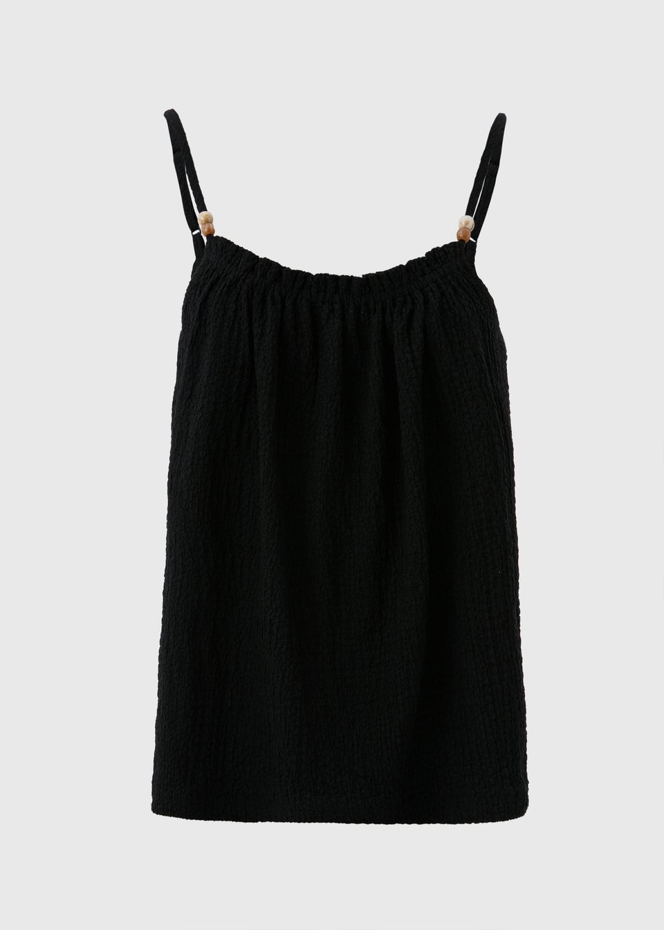Black Textured Co Ord Cami Top