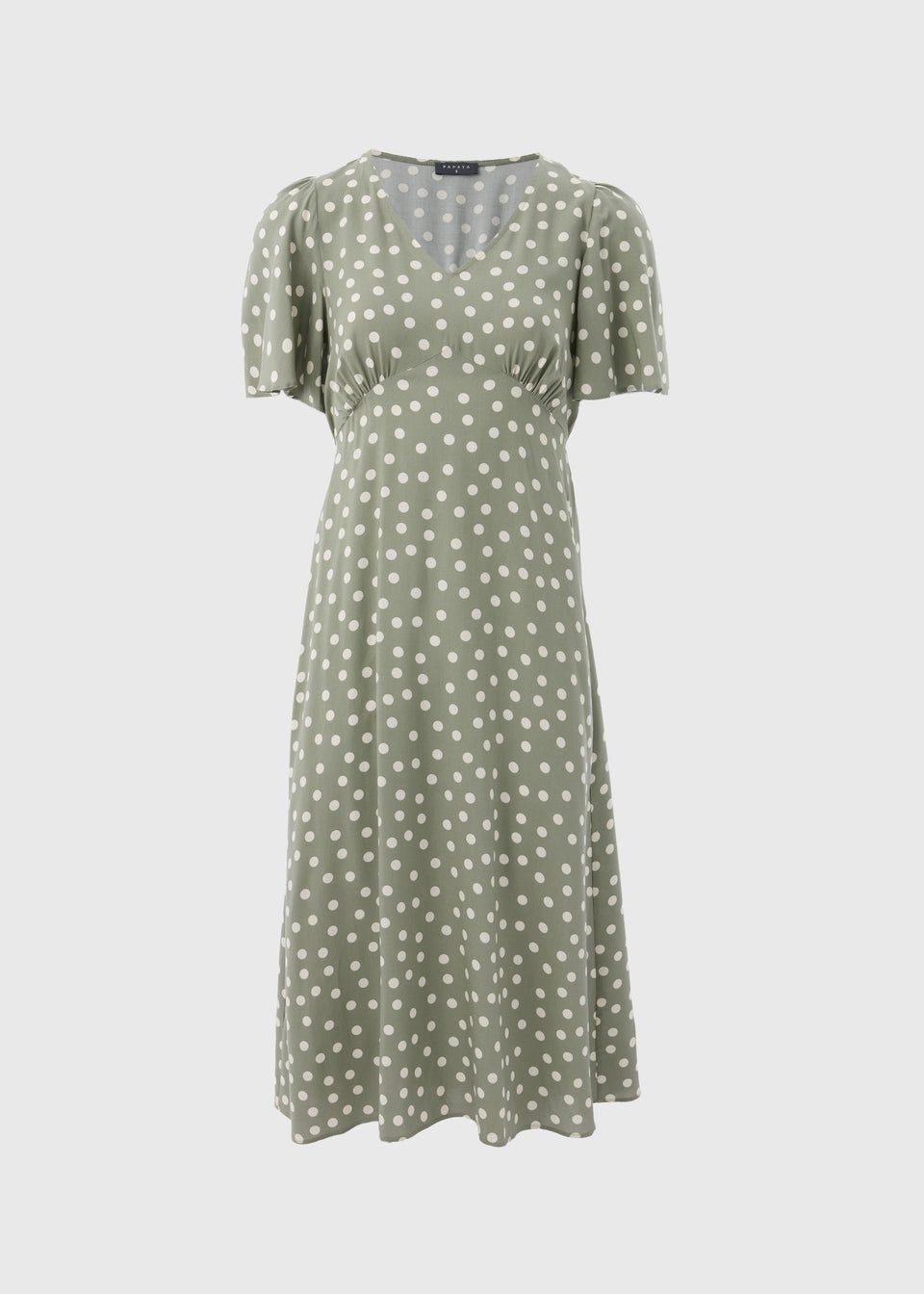 Petite Green Spot Midi Tea Dress