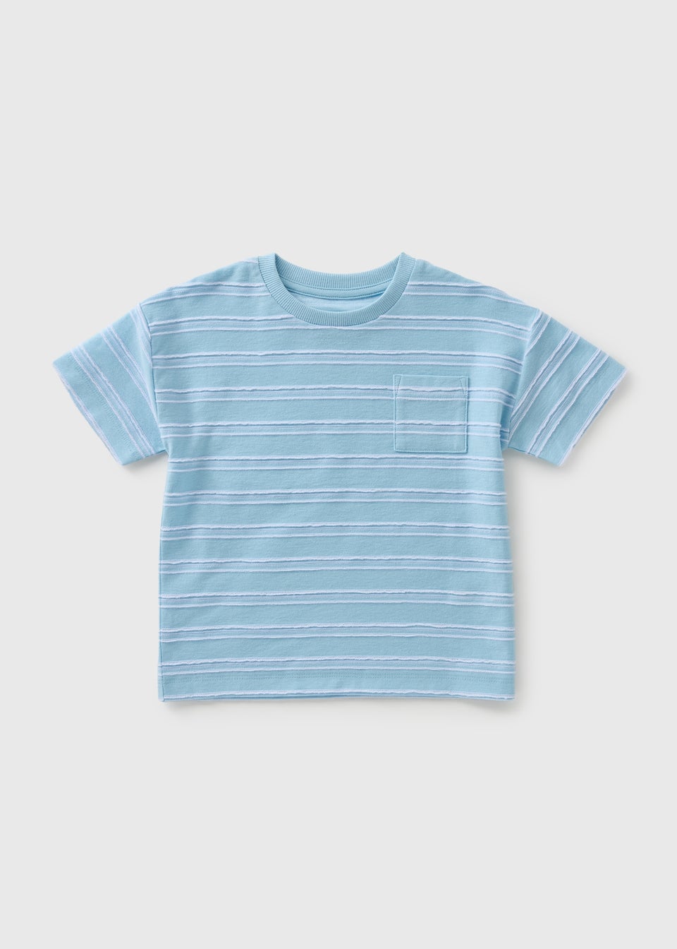 Boys Blue Textured Stripe T-Shirt (1-7yrs)