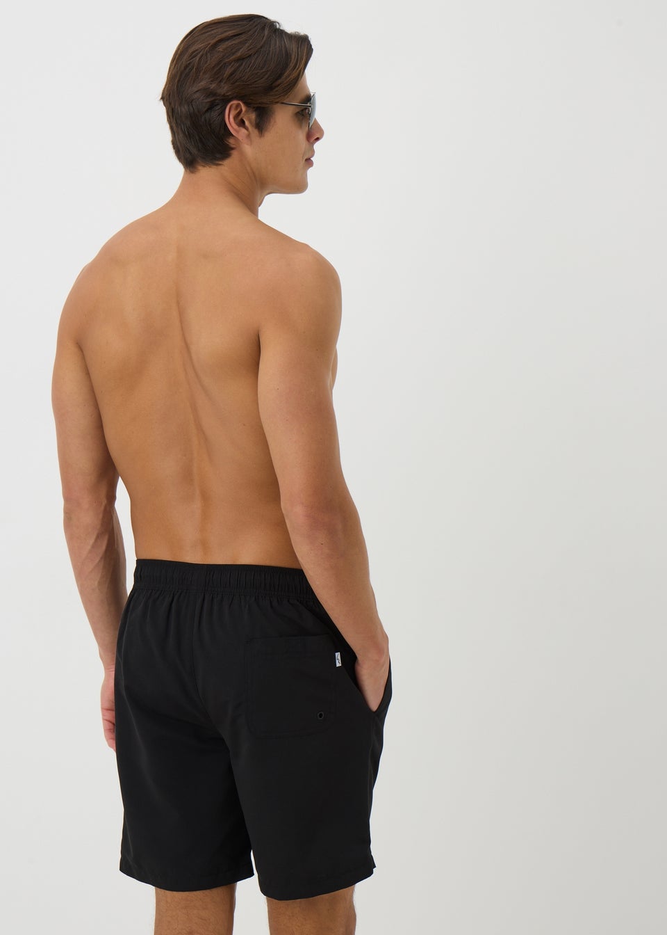 Black Long Swim Shorts