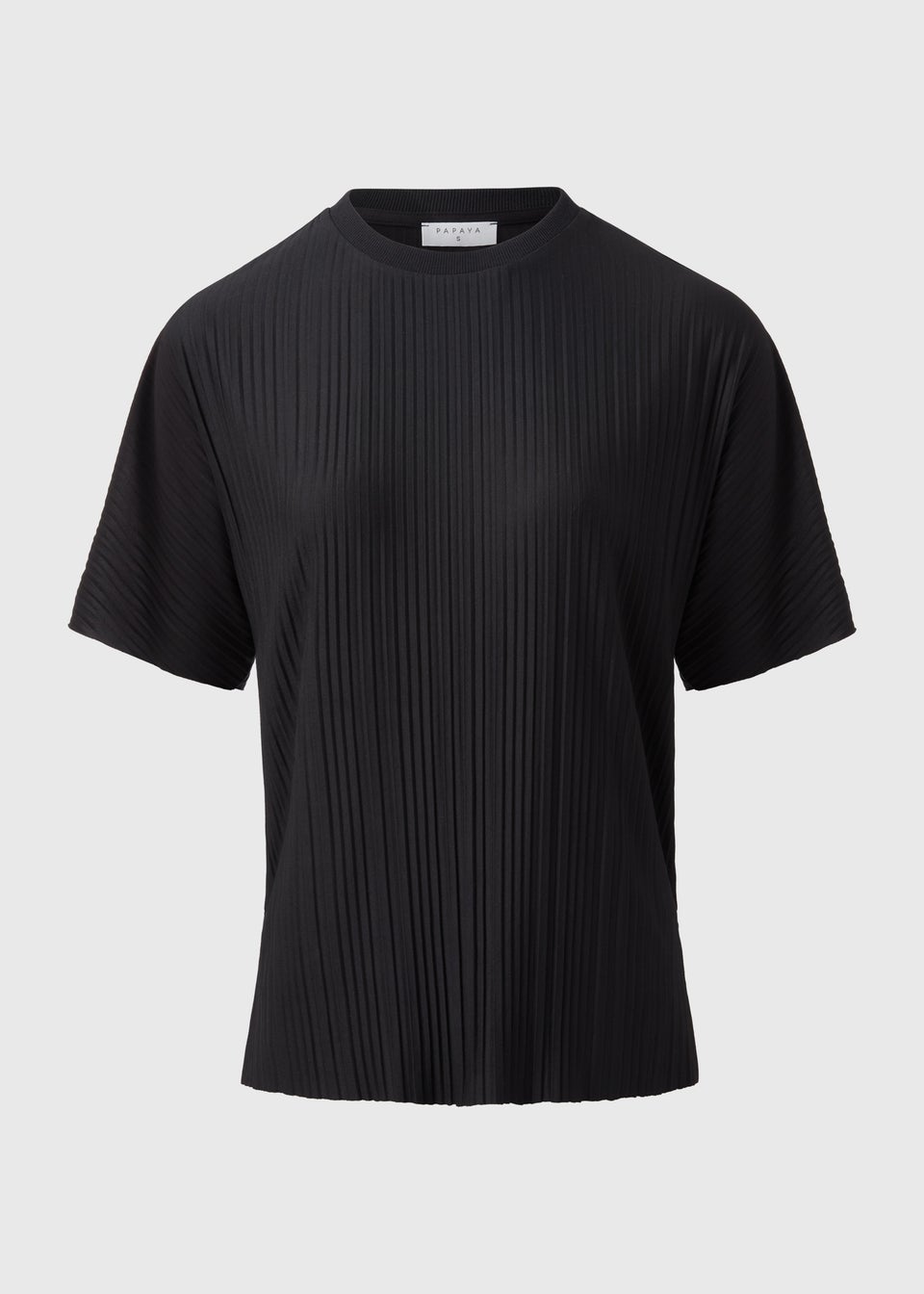 Black Plisse Co Ord T-Shirt