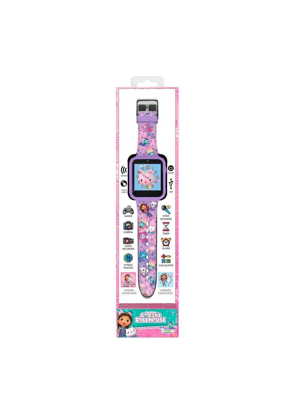 Disney Gabby's Dollhouse Purple Printed Interactive Watch