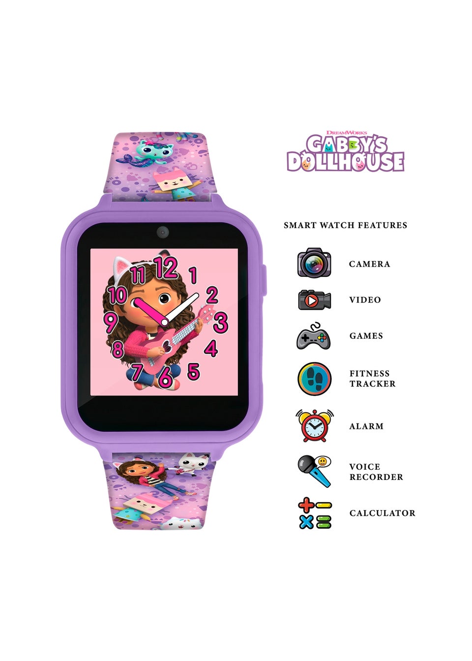 Disney Gabby's Dollhouse Purple Printed Interactive Watch