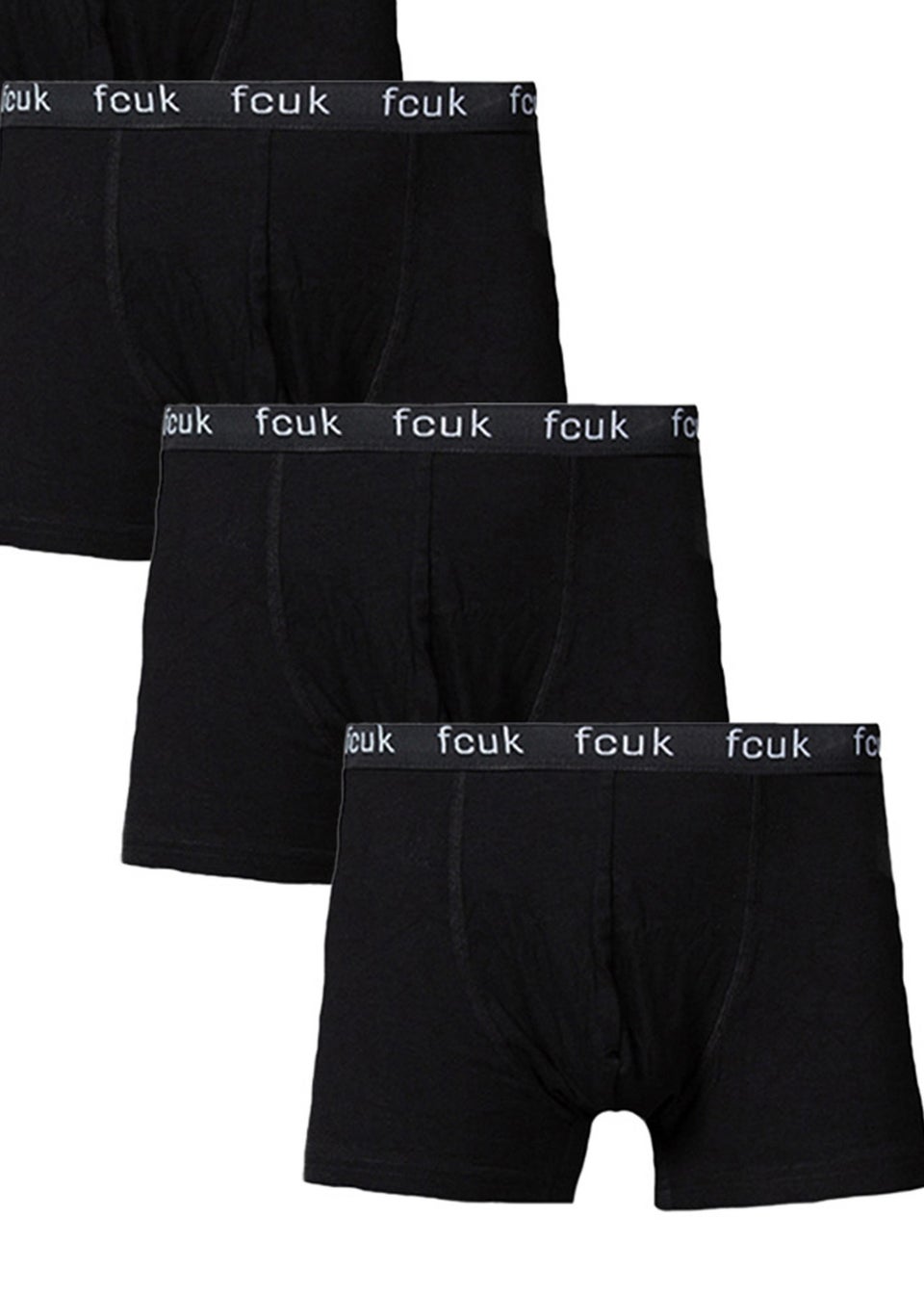 French Connection Black Cotton Boxers (Pack of 5)