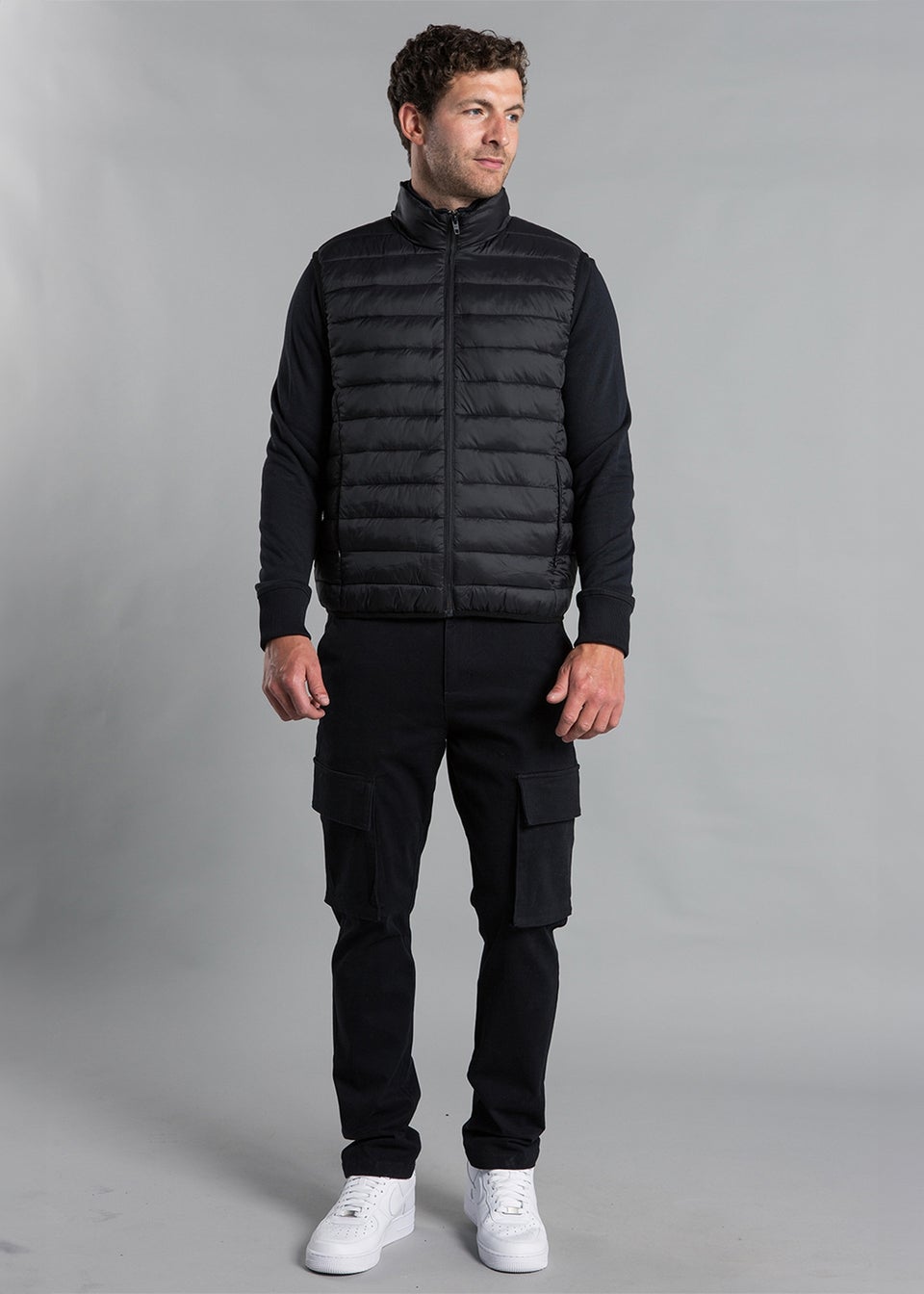 French Connection Black Superlight Puffer Gilet