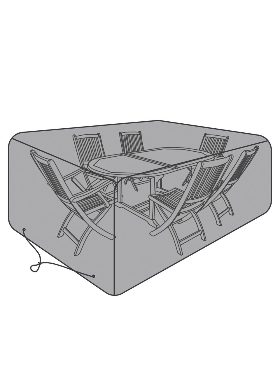 Charles Bentley Black Premium Rectangular Garden Furniture Cover
