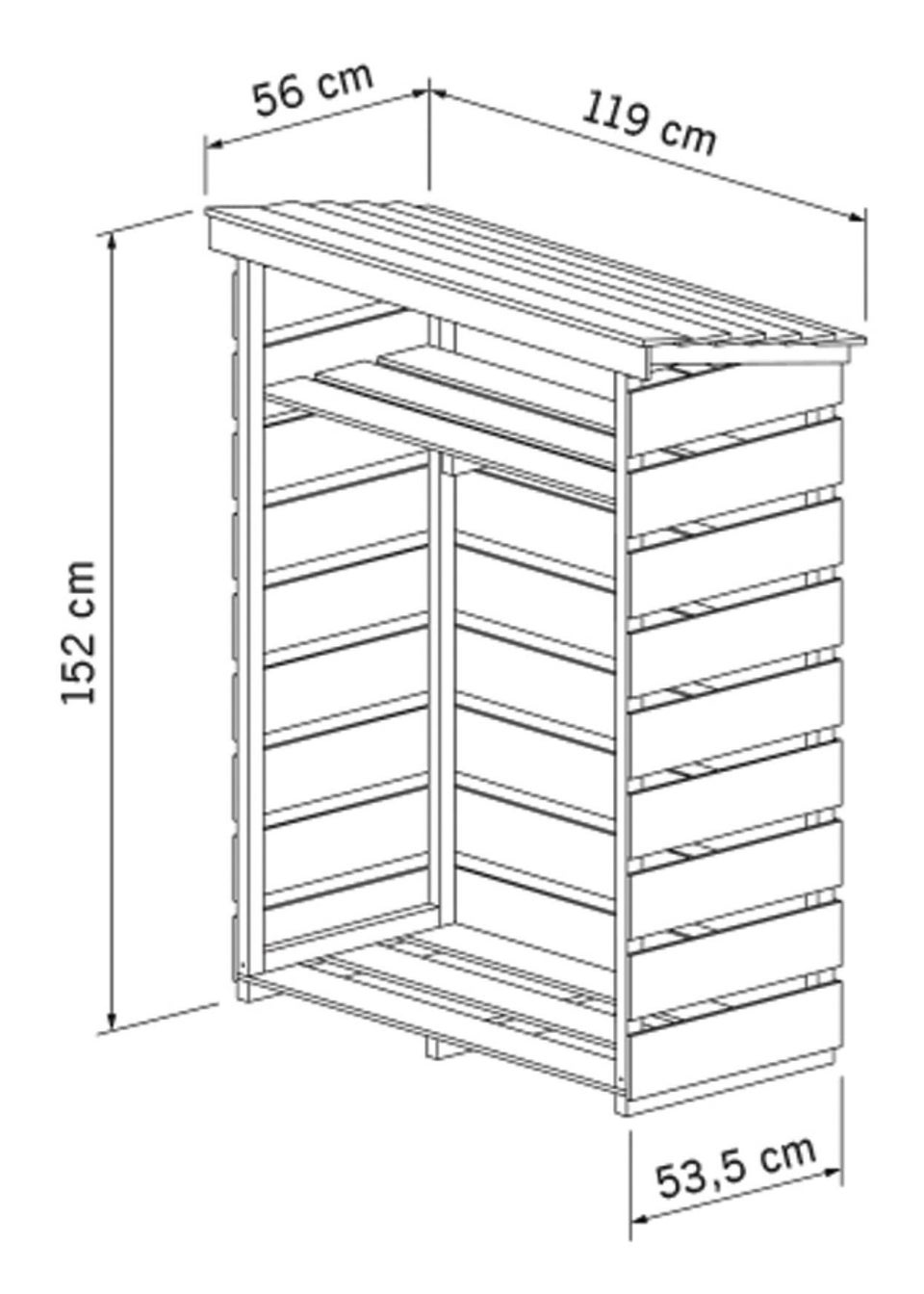 Charles Bentley FSC Certified Wooden Small Log Store