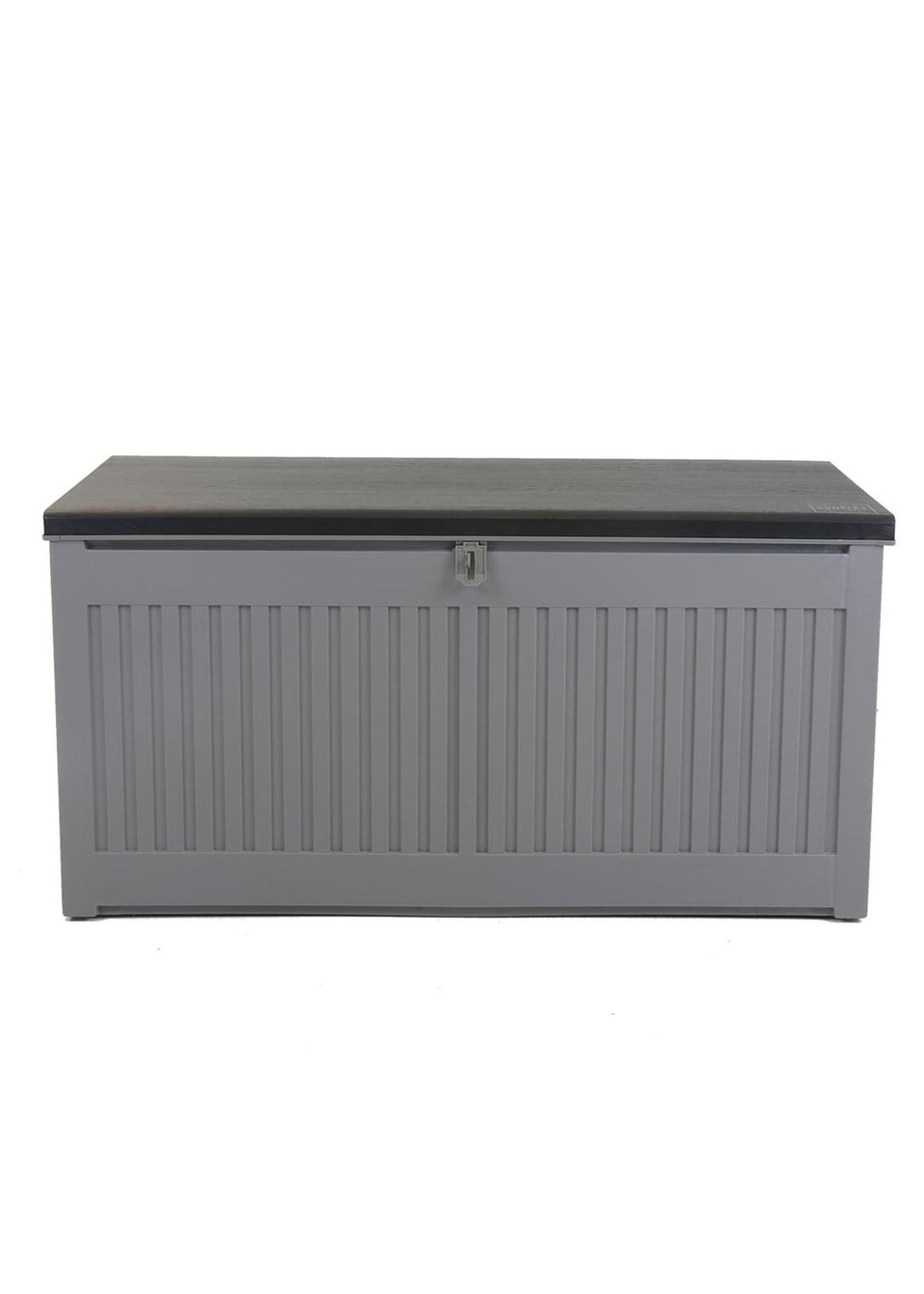 Charles Bentley Grey and Black Outdoor Plastic Storage Box