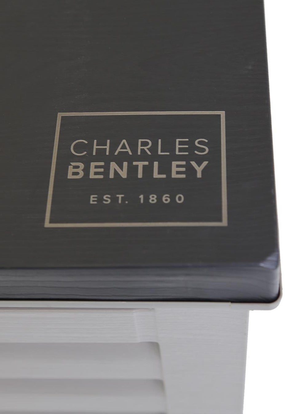 Charles Bentley Grey and Black Outdoor Plastic Storage Box