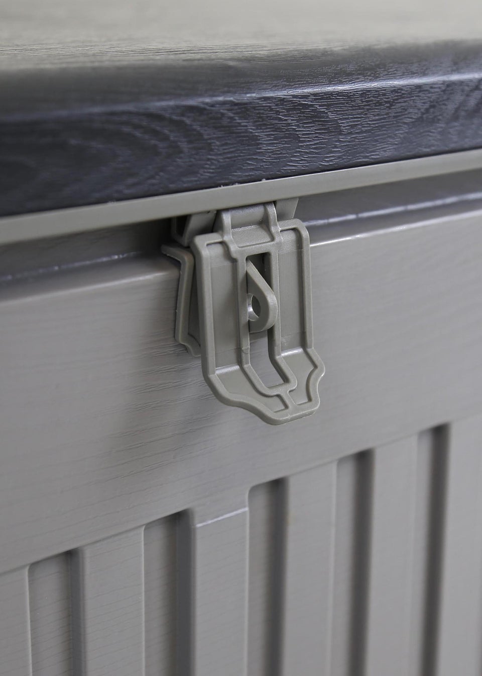 Charles Bentley 390L Grey and Black Outdoor Plastic Storage Box