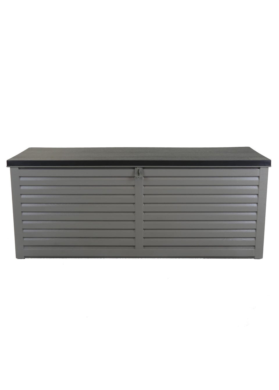 Charles Bentley 390L Grey and Black Outdoor Plastic Storage Box