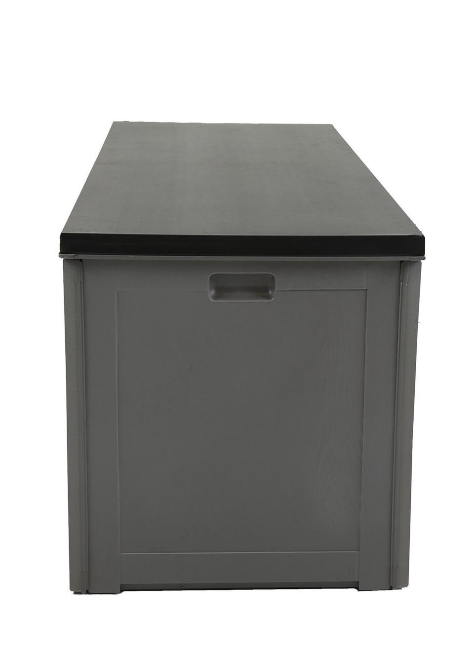 Charles Bentley 390L Grey and Black Outdoor Plastic Storage Box