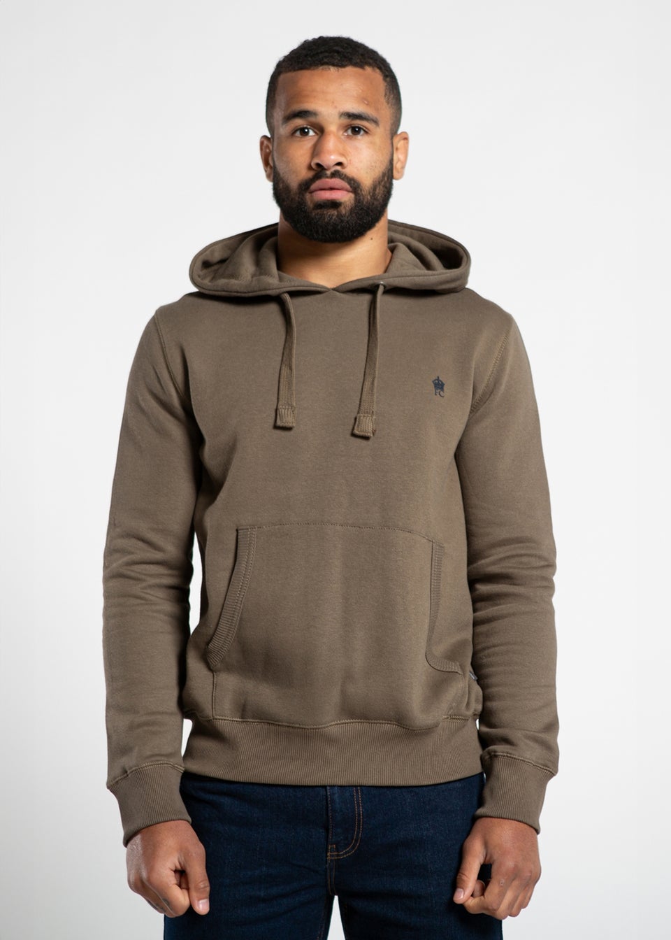 French Connection Khaki Cotton Blend Hoody