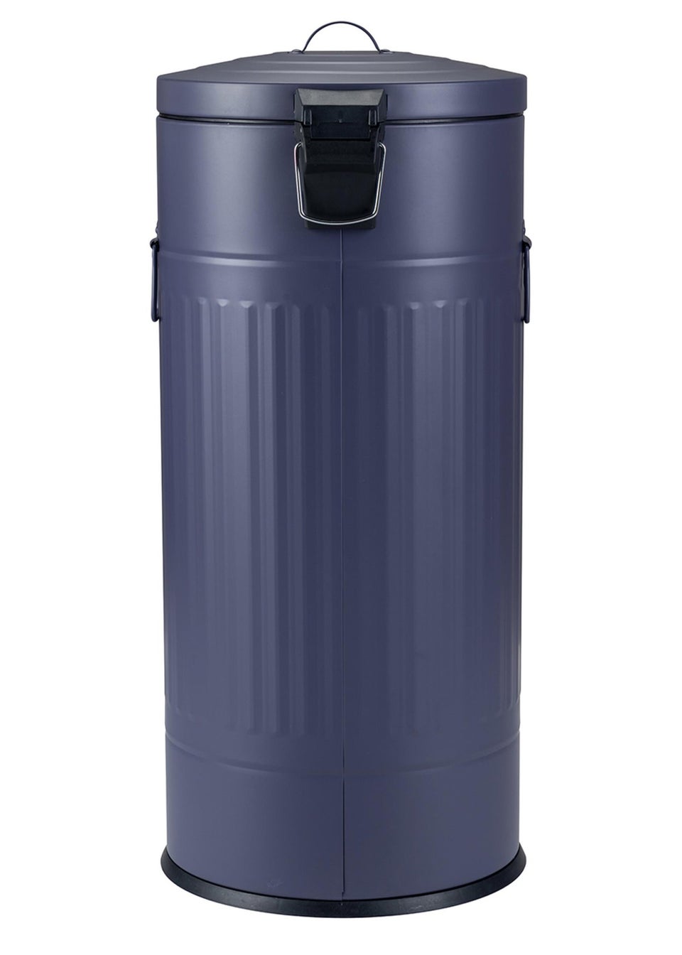 Charles Bentley Round Retro Kitchen Pedal Bin Dark Blue