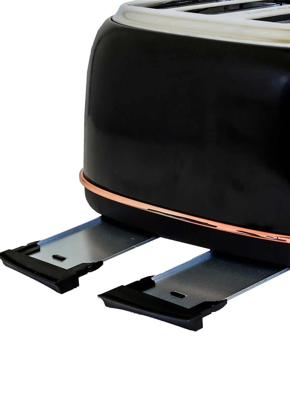 Charles Bentley Toaster Black & Rose Gold (4 Slice)