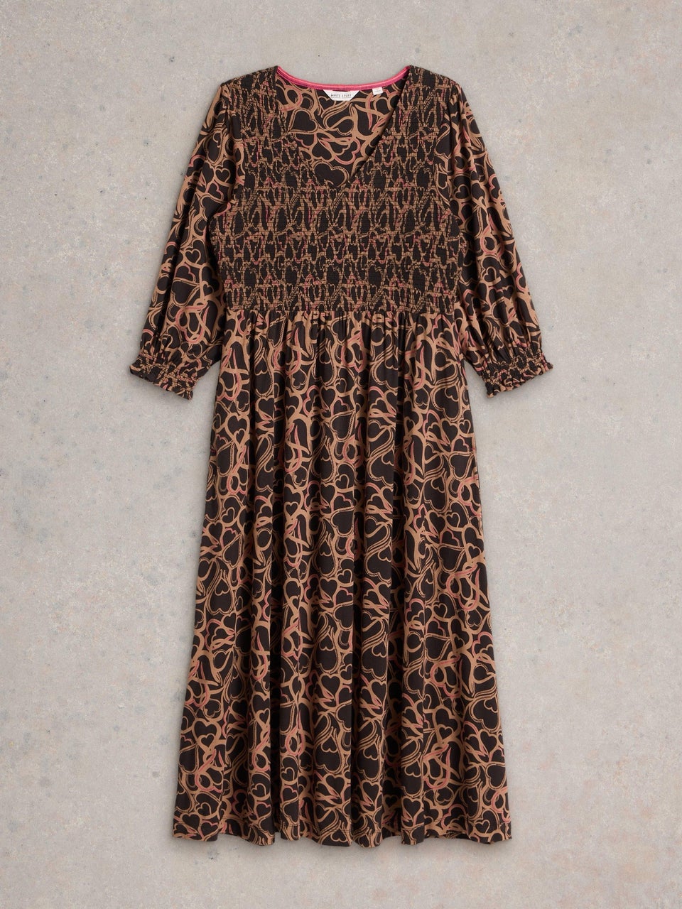 Gerafftes Jerseykleid Emily