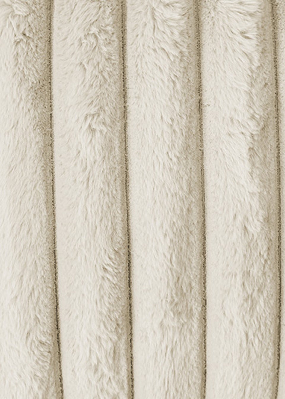 rucomfy Ribbed Faux Fur Slouchbag Cream Beanbag