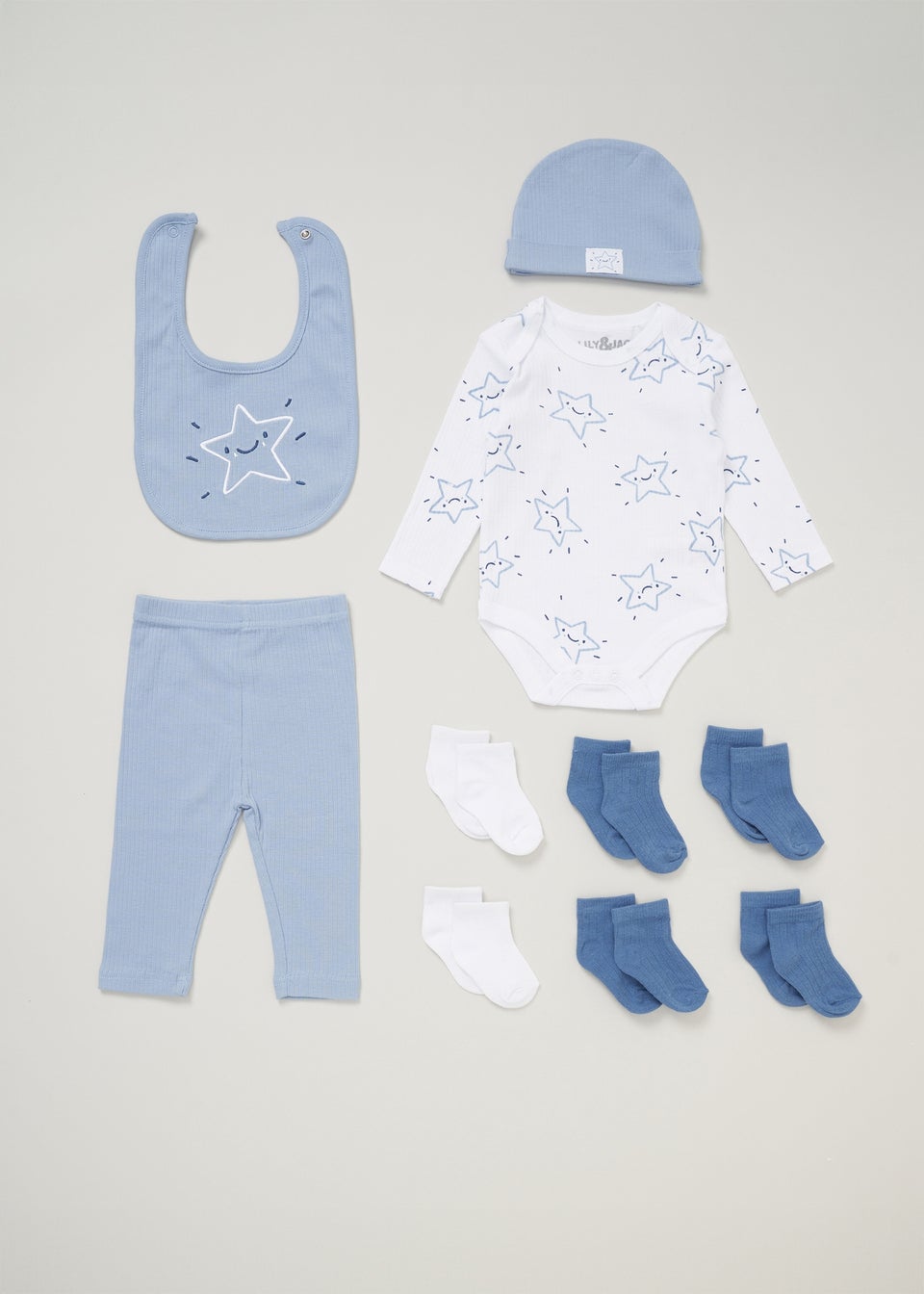 Lily and Jack Blue 10-Piece Bodysuit Baby Gift Set (0-6 months)