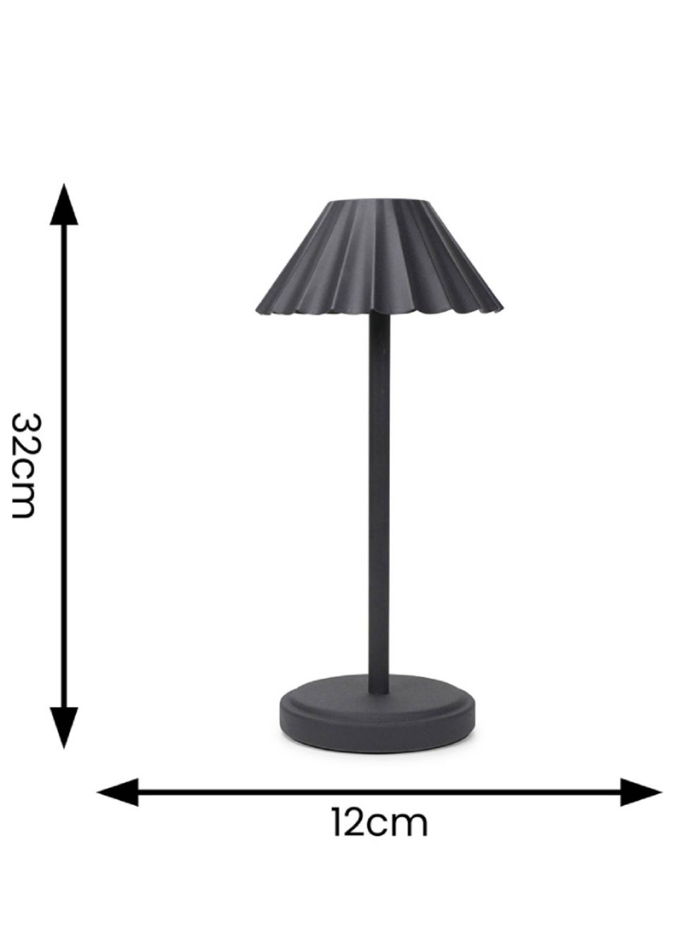 ValueLights Avery Dimmable Black Table Lamp with Black Shade Integrated LED