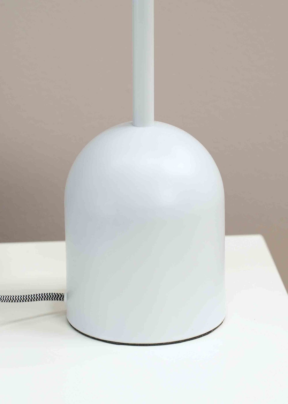 ValueLights Marlow Grey Table Lamp with White Globe Shade