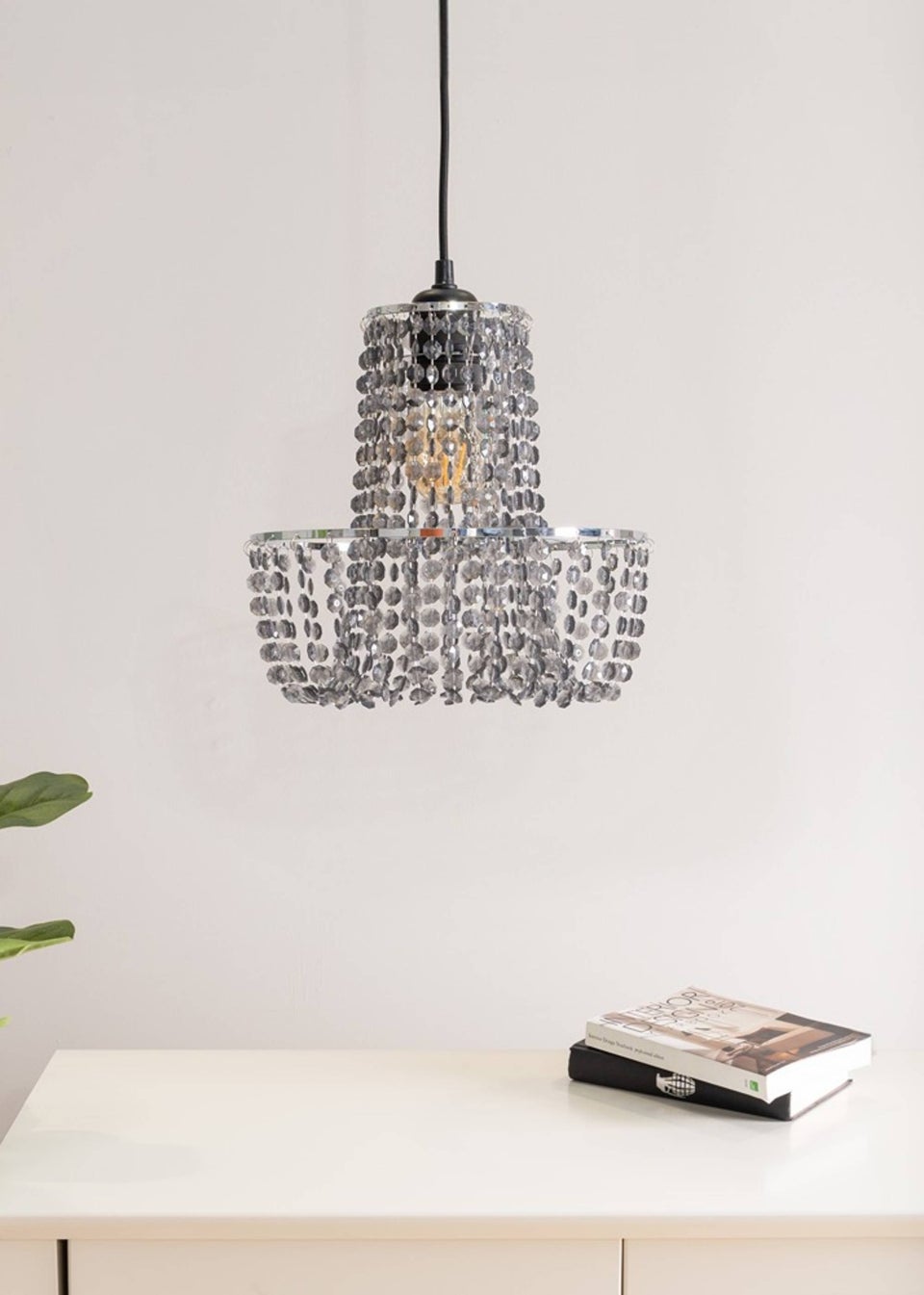 ValueLights Tegan Polished Black Ceiling Pendant Shade (28cm x 28cm x 28cm)