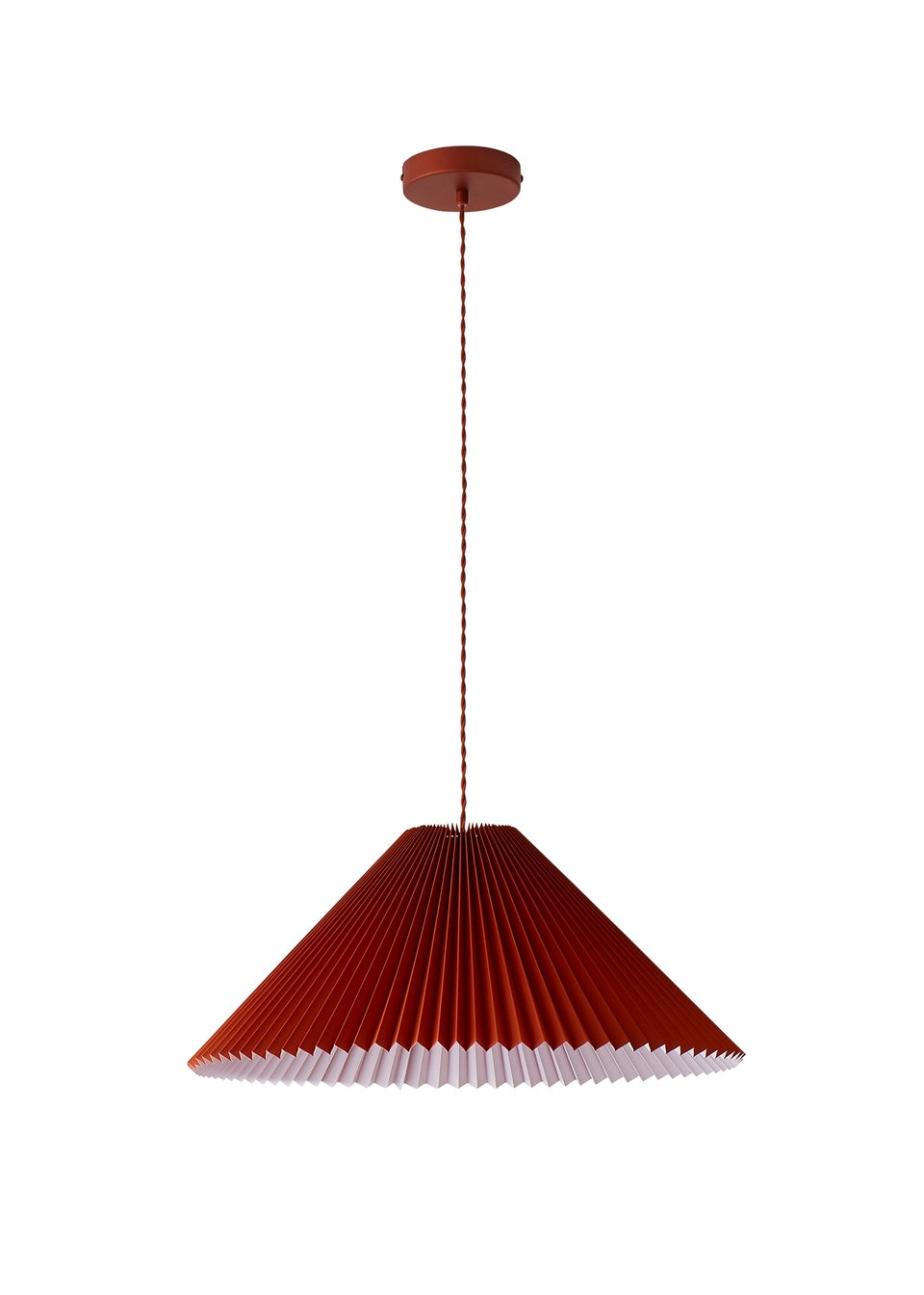 ValueLights Akira  Orange Pendant Light with Orange Tapered Shade (113cm x 53cm x 53cm)