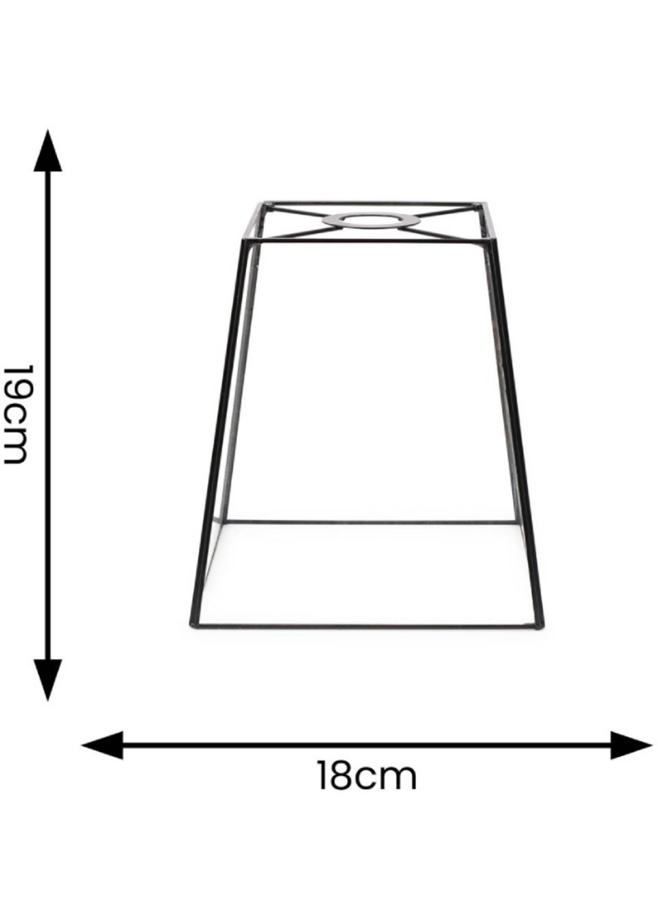 ValueLights Susie Glass Clear White Square Ceiling Pendant Shade (19cm x 18cm x 18cm)