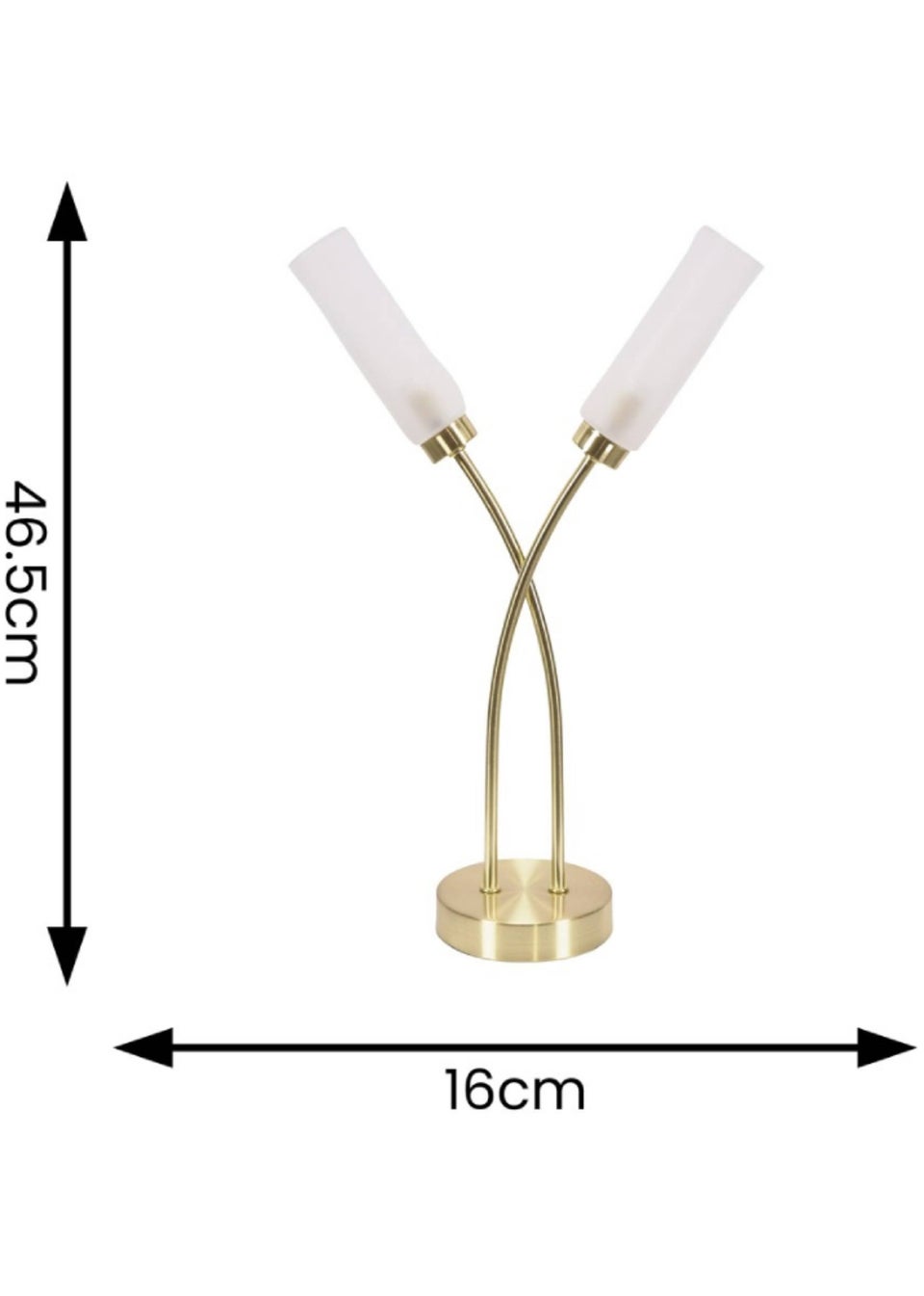 ValueLights Maya Gold Table Lamp with White Drum Shade
