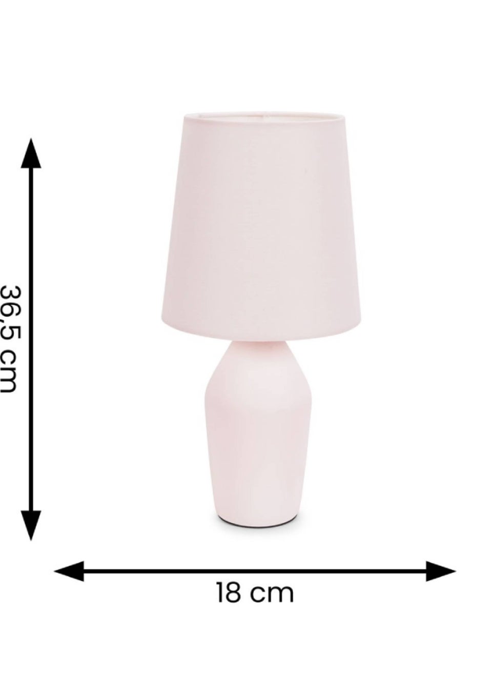 ValueLights Arlo Matte Pink Table Lamp with Pink Tapered Shade