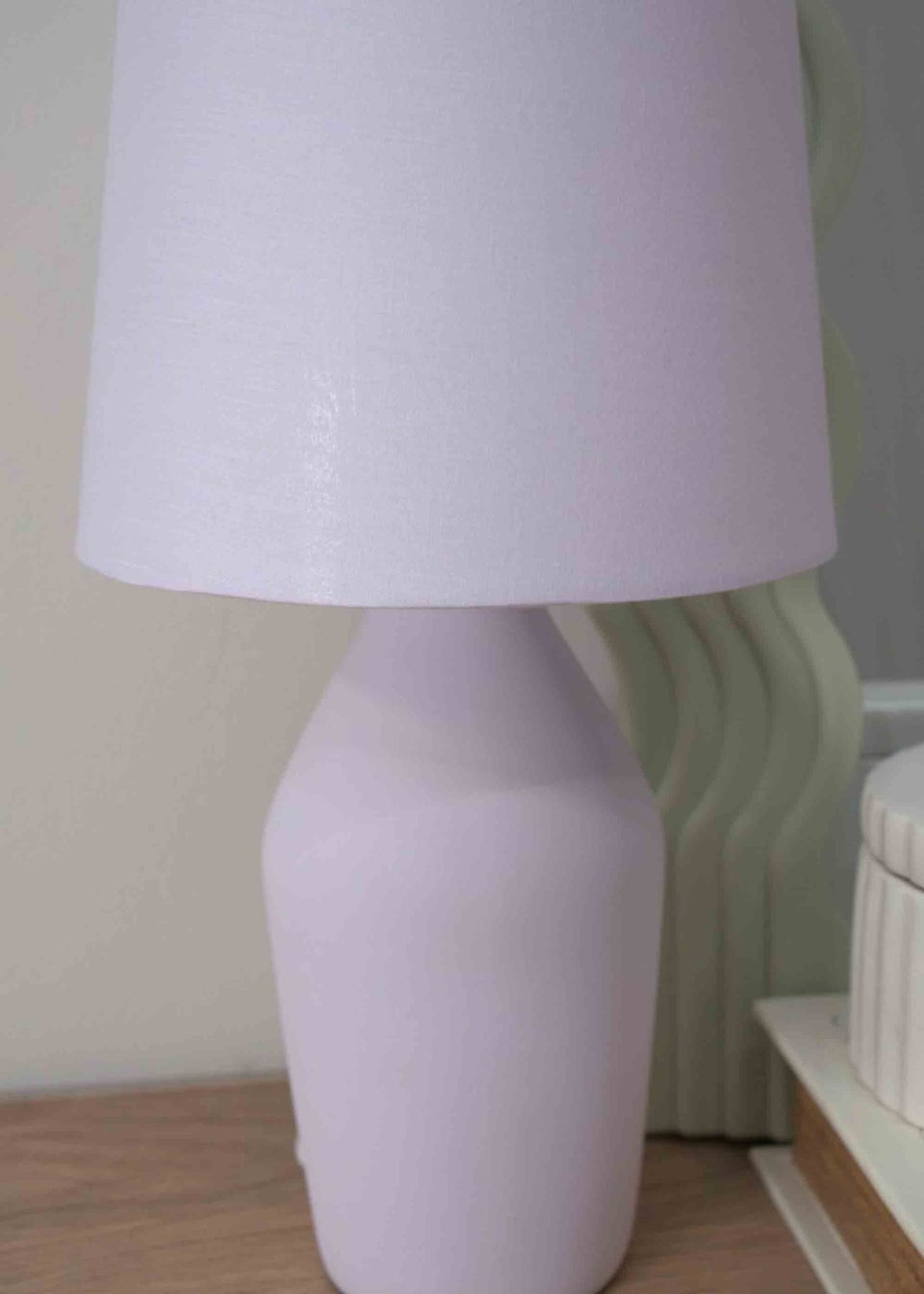 ValueLights Arlo Matte Purple Table Lamp with Purple Tapered Shade