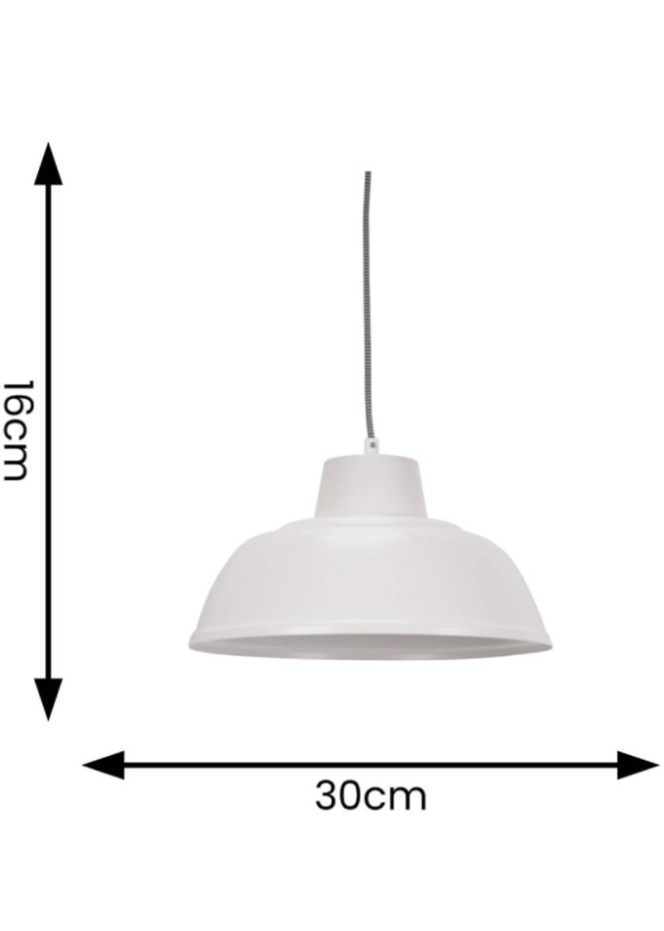 ValueLights Morris Matte White Pendant Light with White Dome Shade