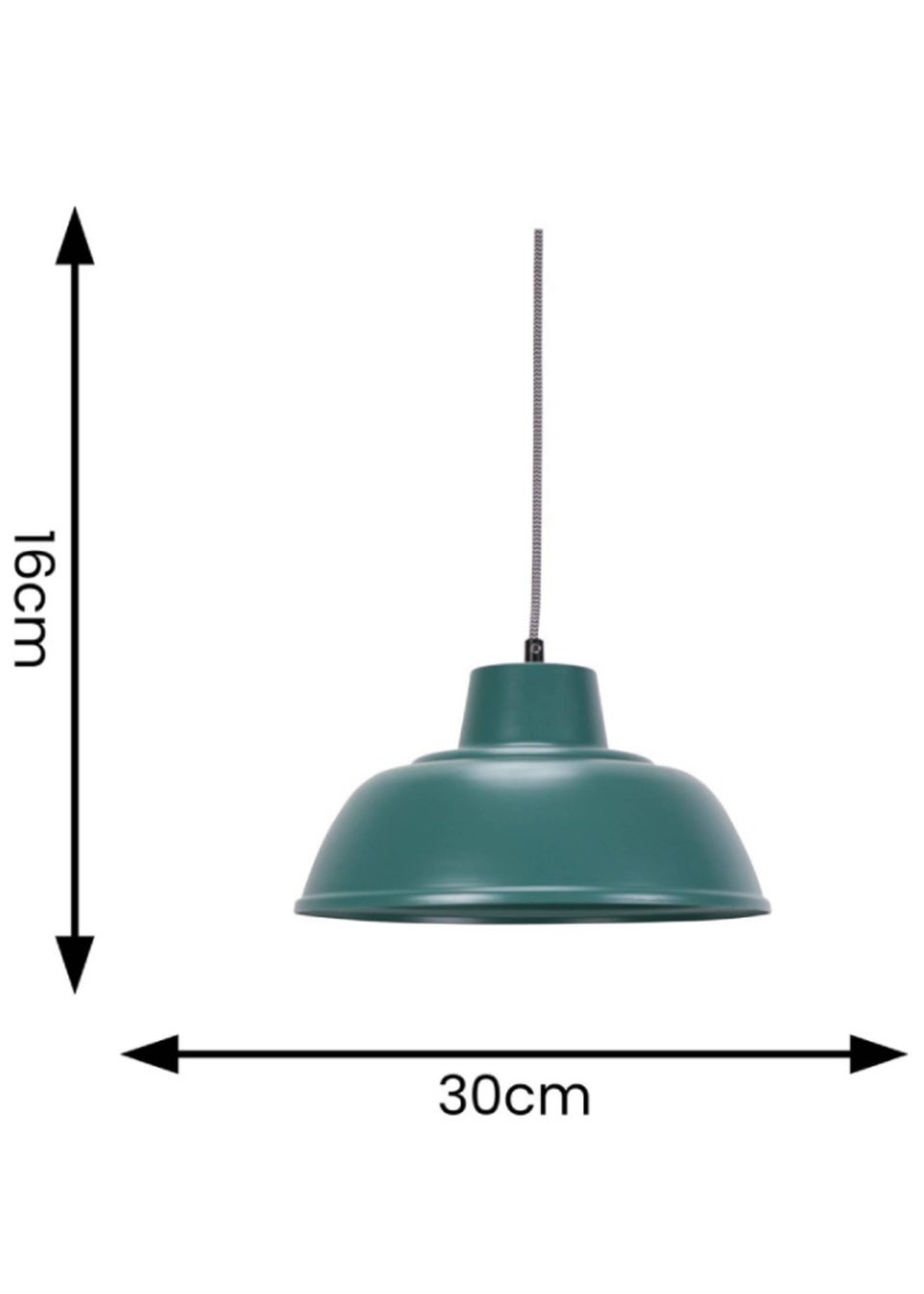 ValueLights Morris Matte Teal Pendant Light with Teal Dome Shade