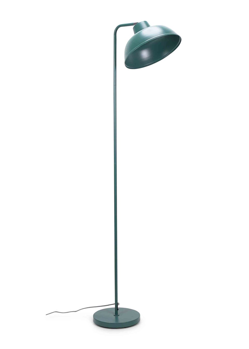 ValueLights Morris Matte Teal Floor Lamp with Teal Dome Shade