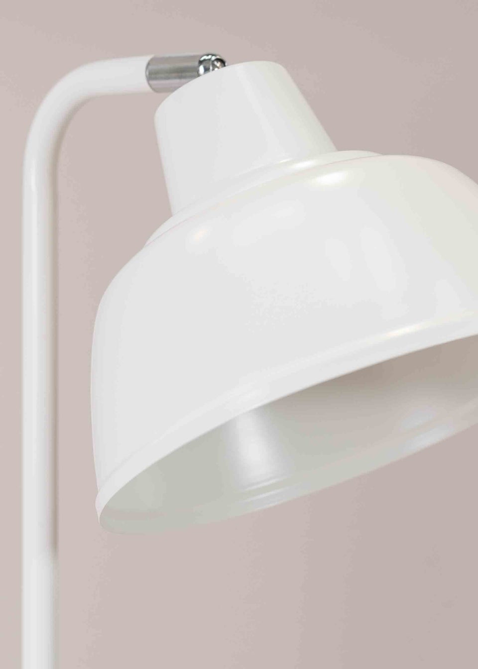 ValueLights Morris Matte White Table Lamp with White Dome Shade