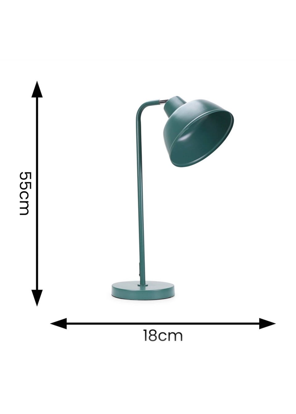 ValueLights Morris Matte Teal Table Lamp with Teal Dome Shade