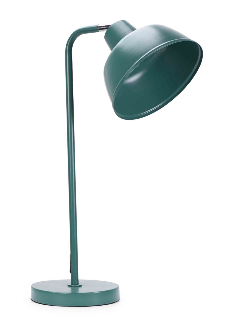 ValueLights Morris Matte Teal Table Lamp with Teal Dome Shade