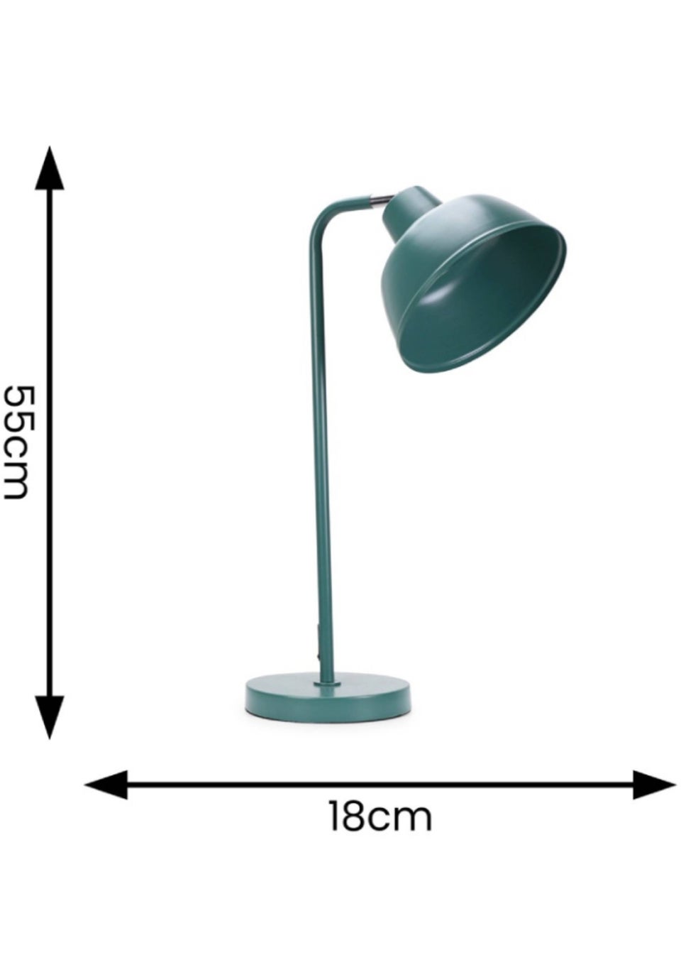 ValueLights Morris Matte Teal Table Lamp with Teal Dome Shade