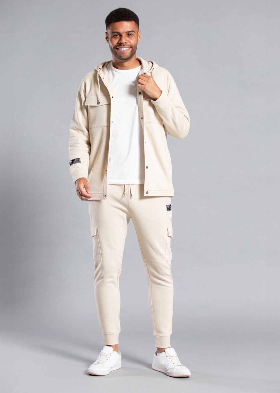 Tokyo Laundry Stone Cotton Blend Joggers with Cargo-Style Pockets