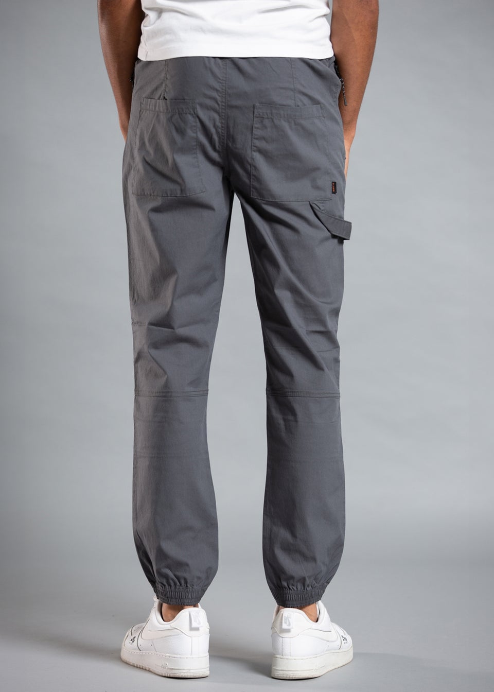 Tokyo Laundry Grey Cotton Cargo Trousers