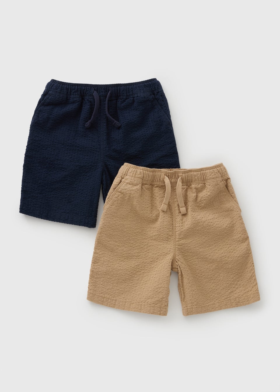 Boys 2 Pack Navy & Tan Shorts (1-7yrs)